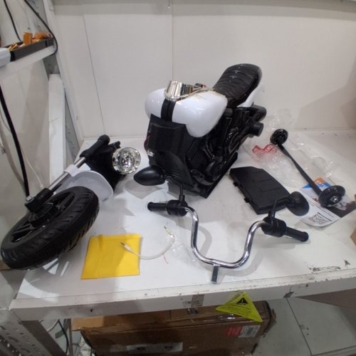 GARVEE RIDE-ON MOTORCYCLE - BLACK AND WHITE (MODEL: PTG_338D) image 4