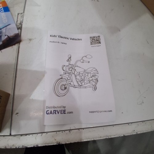 GARVEE RIDE-ON MOTORCYCLE - BLACK AND WHITE (MODEL: PTG_338D) image 6