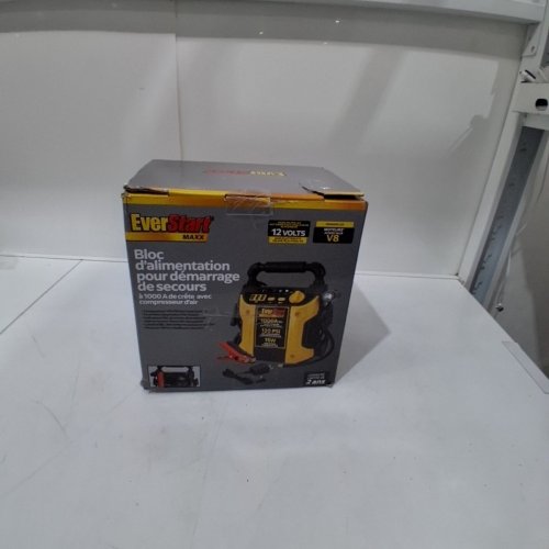 EVERSTART JUMP-STARTER W/ TRIPLE USB-A PORTS (3.1A) AND COMPRESSOR - 1000 PEAK AMP 120PSI 15W - YELLOW/BLACK (MODEL: J7CECA) image 5