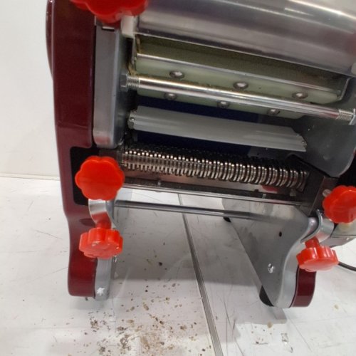 LEONEBEBE ELECTRIC STAINLESS STEEL OMMERICAL PASTA MAKER MACHINE - 3/9MM - 550W - RED (MODEL: FKM 180) image 4