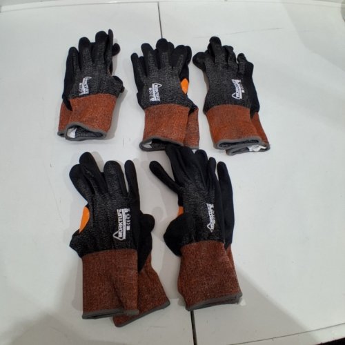 5PR WORKTUFF CUT-RESISTANT GLOVES - LARGE - BLACK / BROWN (MODEL: 1966284) image 3
