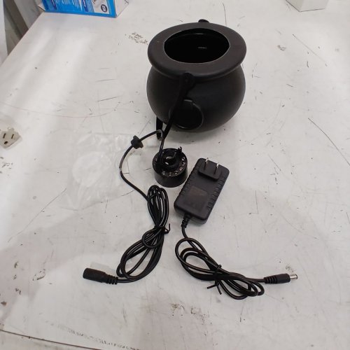 BLACK LIGHT UP CAULDRON HALLOWEEN PARTY DECORATIONS - 1 LARGE CAULDRON- BLACK image 4