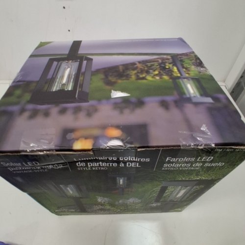 4PK GTX NATURALLY SOLAR PATHWAY LIGHTS - 4" X 4" X 23"- 25LM - BLACK (MODEL: 1937955/PW-2631) image 3