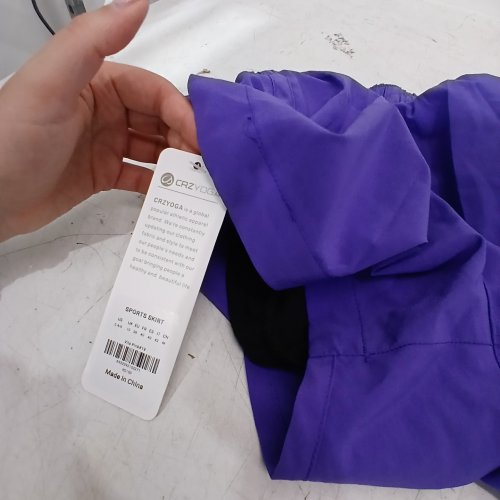 CRZYOGA SPORTS SHORTS WITH BUILT-IN SHORTS - EXTRA SMALL - PURPLE image 4