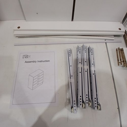WOODEN 4-DRAWER DRESSER - 24.5" X 15" X 36" - WHITE image 3
