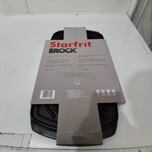 STARFRIT THE ROCK NON-STICK REVERSIBLE FORGED ALUMINUM GRILL & GRIDDLE - 19.7" X 10.6" - PFOA FREE - BLACK (MODEL: 034614-004-0000) image 3