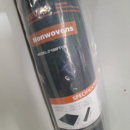 VEVOR NONWOVENS GROUND COVER WEED CONTROL GEOTEXTILE FABRIC - 3FT X 100FT - BLACK image 3