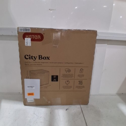 KETER CITY BOX 30 GAL STORAGE BOX, BLACK/DARK GREY image 5