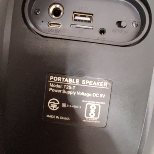 PORTABLE SPEAKER WITH 2 MICROPHONES - DC 5 V - BLACK (MODEL: T25-T) image 3