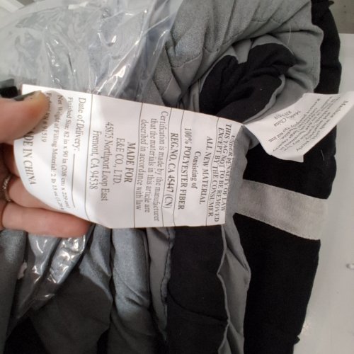 7PC MADISON PARK PALMER COMFORTER SET - FULL - GREY image 2