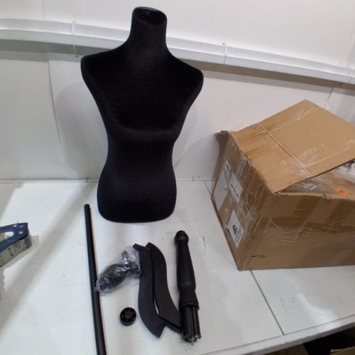 FEMALE DRESS FORM MANNEQUIN WITH STAND - BLACK image 2