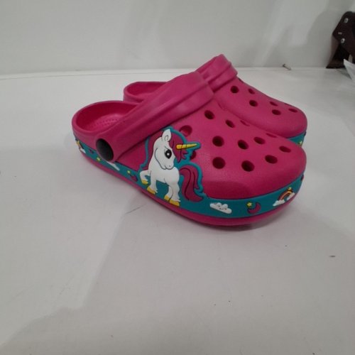 GIRL'S UNICORN PRINT CLOGS - 10 - PINK image 2