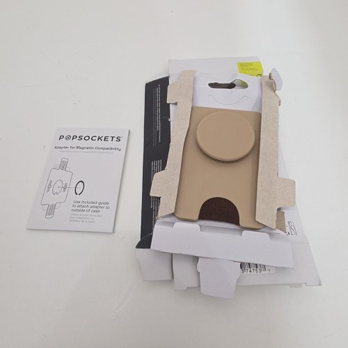 POPSOCKETS POPWALLET CARD HOLDER AND MAGSAFE PHONE GRIP - LATTE BROWN image 2
