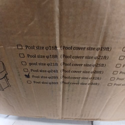 ROUND WINTER POOL COVER - FOR 28FT POOL - 32FT COVER - BLUE image 2