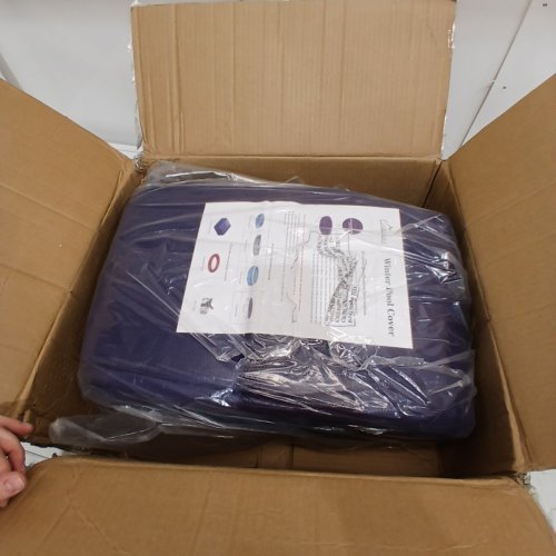 ROUND WINTER POOL COVER - FOR 28FT POOL - 32FT COVER - BLUE image 3