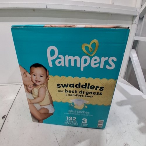 132PK PAMPERS SWADDLERS DIAPERS - SIZE 3 (1326LB) image 2