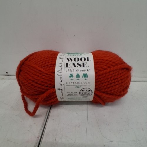 LION BRAND YARN WOOL EASE MEDIUM WOOL BLEND - 6 OZ - SPICY / RED image 2
