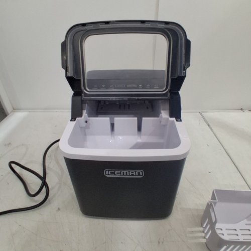 ICEMAN DUAL-SIZE ICE SELF CLEANING PORTABLE COUNTER TOP ICE MAKER - 22LBS/24HRS - BLACK (MODEL: RJ56-BUL-12) image 3