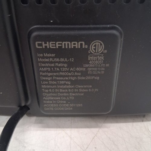 ICEMAN DUAL-SIZE ICE SELF CLEANING PORTABLE COUNTER TOP ICE MAKER - 22LBS/24HRS - BLACK (MODEL: RJ56-BUL-12) image 6