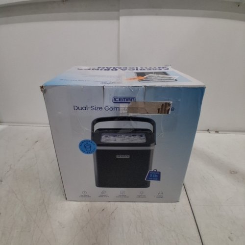 ICEMAN DUAL-SIZE ICE SELF CLEANING PORTABLE COUNTER TOP ICE MAKER - 22LBS/24HRS - BLACK (MODEL: RJ56-BUL-12) image 7