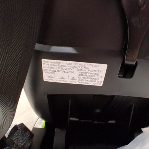 BRITAX POPLAR CLICK TIGHT CONVERTIBLE REAR AND FRONT FACING CAR SEAT - 40LB REAR FACING MAX LOAD / 65LB FRONT FACING MAX LOAD - STONE ONYX / BLACK GREY (MODEL: E1C963M) image 2