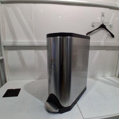 SIMPLE HUMAN BUTTERFLY 40L DUAL TRASH/RECYCLING CAN - BRUSHED STAINLESS STEEL image 2