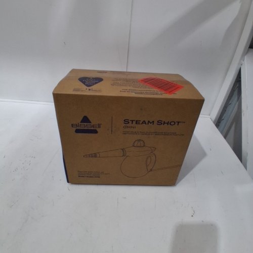BISSELL STEAMSHOT OMNI HANDHELD PORTABLE HARD SURFACE STEAM CLEANER WITH ATTACHMENTS - 360ML - GREY/BLUE (MODEL: 4171B) image 2
