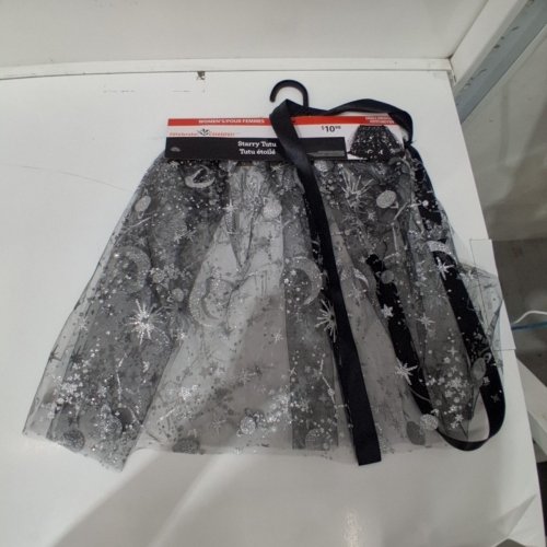 WOMEN'S WAY TO CELEBRATE STARRY TUTU - SMALL/MEDIUM - BLACK / SILVER image 2