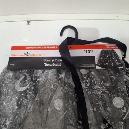 WOMEN'S WAY TO CELEBRATE STARRY TUTU - SMALL/MEDIUM - BLACK / SILVER image 3