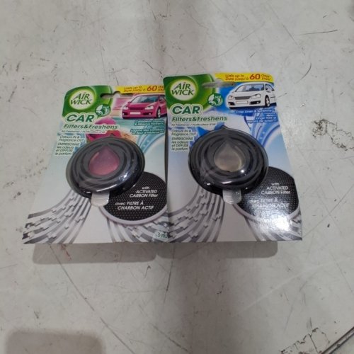 2PC ASSORTED AIR WICK CAR FILTERS & FRESHENS AIR FRESHENER - 3 ML EACH image 2