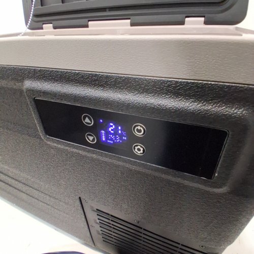 EUHOMY PORTABLE REFRIGERATOR FREEZER WITH DUAL-ZONE ADJUSTABLE COOLING WITH 12/24 V DC & 110–240 V AC POWER, APP & LCD DIGITAL CONTROL, HIGH-EFFICIENCY FROST-FREE COMPRESSOR, WHEELED DESIGN - BLACK / GREY (MODEL: CF011-75BL-CAEH) image 2