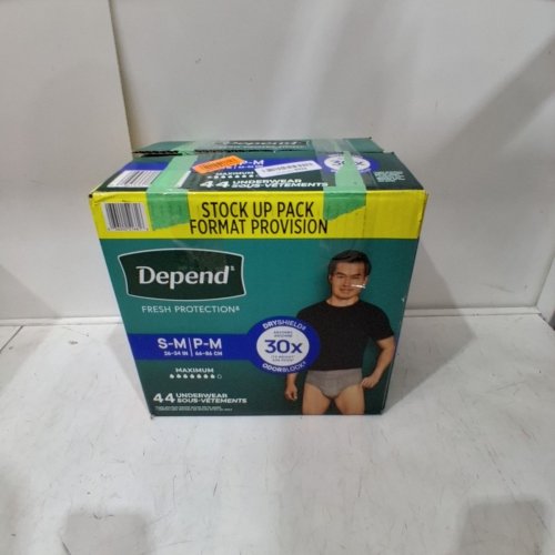 44PK MEN'S DEPENDS FRESH PROTECTION UNDERWEAR - SMALL/MEDIUM image 3
