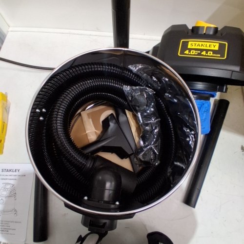 STANLEY 3 IN 1 WET DRY SHOP VACUUM BLOWER WITH POWERFUL SUCTION - 4 GAL - STAINLESS STEEL/BLACK (MODEL:SL18301-4B) image 3