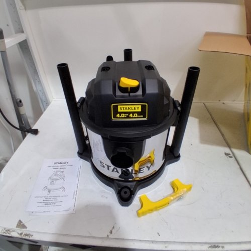 STANLEY 3 IN 1 WET DRY SHOP VACUUM BLOWER WITH POWERFUL SUCTION - 4 GAL - STAINLESS STEEL/BLACK (MODEL:SL18301-4B) image 4