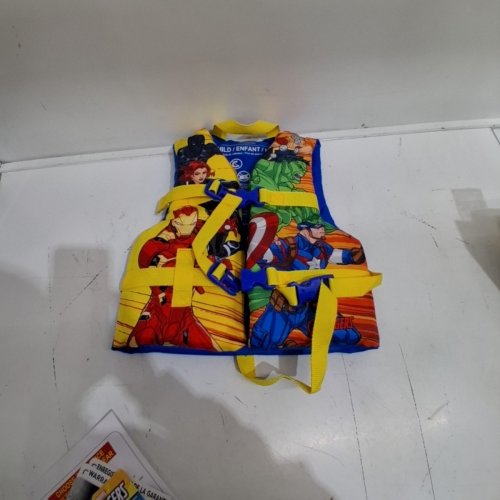 MARVEL AVENGERS CHILD LIFE JACKET - 15-25 KG (33-55LBS) - BLUE AND YELLOW image 2