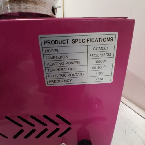 PALATALA ELECTRIC COMMERCIAL COTTON CANDY MACHINE - 1000W - PINK/STAINLESS STEEL (MODEL:CCM001) image 5