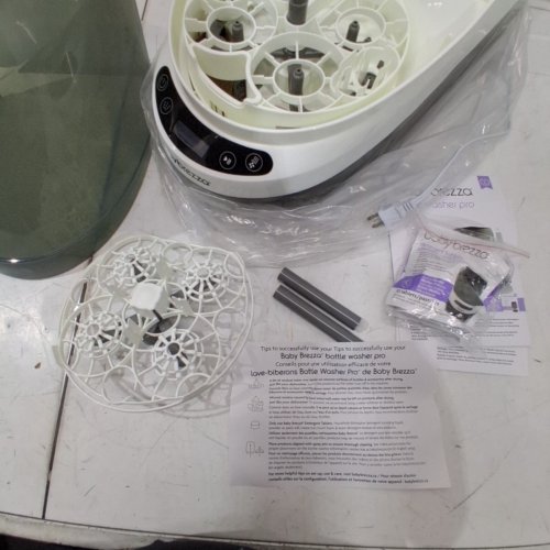 BABYBREZZA BOTTLE WASHER PRO 3-IN-1 WASHER/STERILIZER/DRYER - HOLDS 4 BOTTLES - BLACK/WHITE (MODEL: BRZ0103) image 5