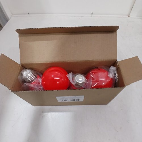 2 (2PK) LAMPTOBE LED SLEEP LIGHT BULBS (4 TOTAL) - A19 - E26 - 9W - RED image 3