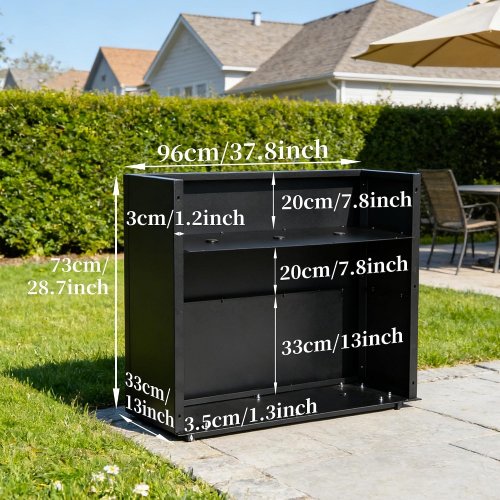 OUTDOOR METAL PLANTER - 38" X 13" X 30" - WHITE (MODEL:557688) image 2