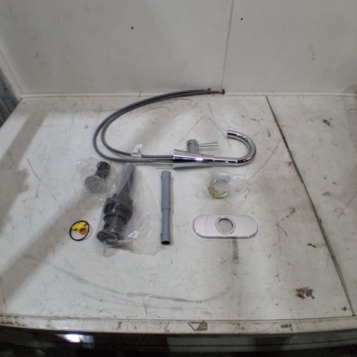 MOEN RONAN ONE-HANDLE SINGLE HOLE MODERN BATHROOM SINK FAUCET WITH OPTIONAL DECK PLATE AND SPRING-LOADED DRAIN ASSEMBLY - 9.75" - BRUSHED NICKEL (MODEL: 84021SRN) image 2