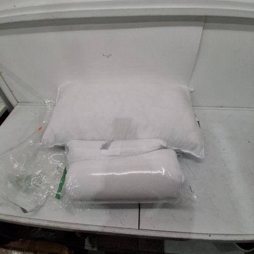 2PK AMAZON BASICS SOFT DENSITY DOWN ALTERNATIVE BED PILLOWS FOR STOMACH AND BACK SLEEPERS - 20" X 36" - WHITE image 2