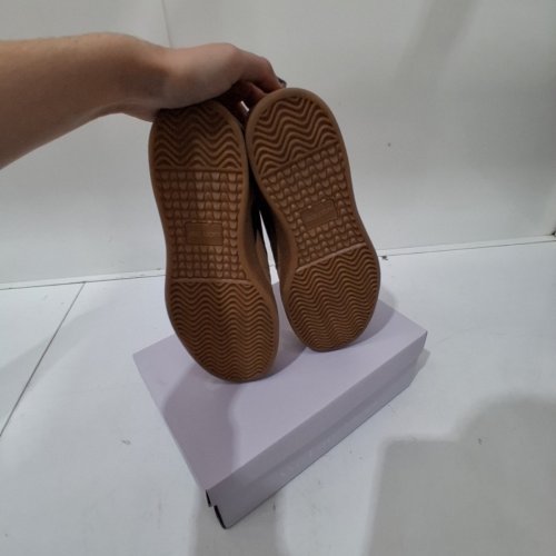 WOMEN'S LUCKY STEP SLIP ON BACKLESS SNEAKERS - SIZE 8 - TAN WITH BLACK ACCENTS image 3