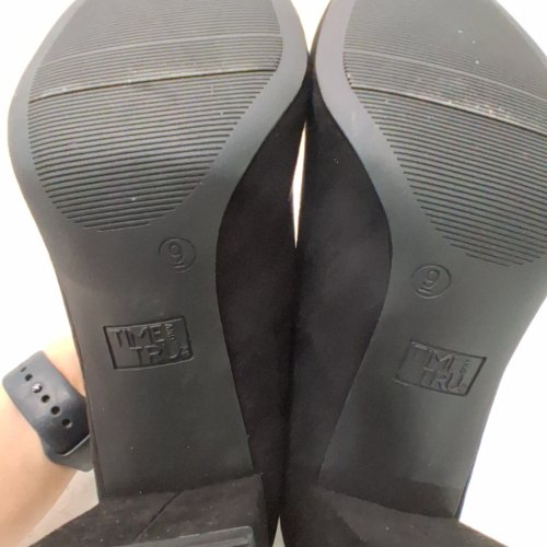 WOMEN'S TIME AND TRU DRESS BLOCK HEELS - 9 - BLACK image 3