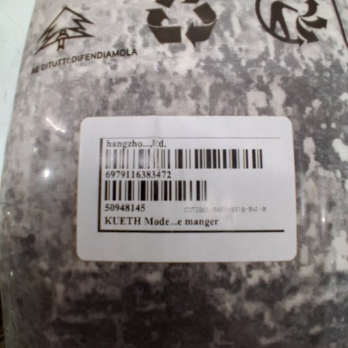 KUETH MODERN ABSTRACT AREA RUG - 8FTX10FT - BLACK/GREY (STYLE: 6979116383472) image 2