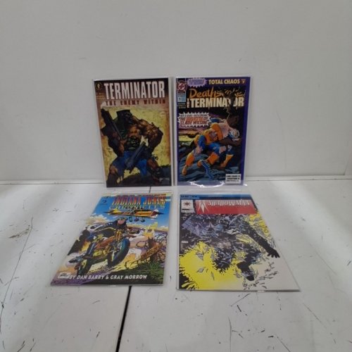 4 ASSTD VALIANT, DARK HORSE, AND DC COMIC BOOKS - SHADOWMAN #4, YOUNG INDIANA JONES CHRONICLES #5, TERMINATOR THE ENEMY WITHIN #2 OF 4, DEATHSTROKE THE TERMINATOR #16 image 2