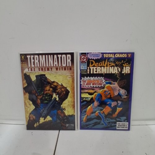 4 ASSTD VALIANT, DARK HORSE, AND DC COMIC BOOKS - SHADOWMAN #4, YOUNG INDIANA JONES CHRONICLES #5, TERMINATOR THE ENEMY WITHIN #2 OF 4, DEATHSTROKE THE TERMINATOR #16 image 3