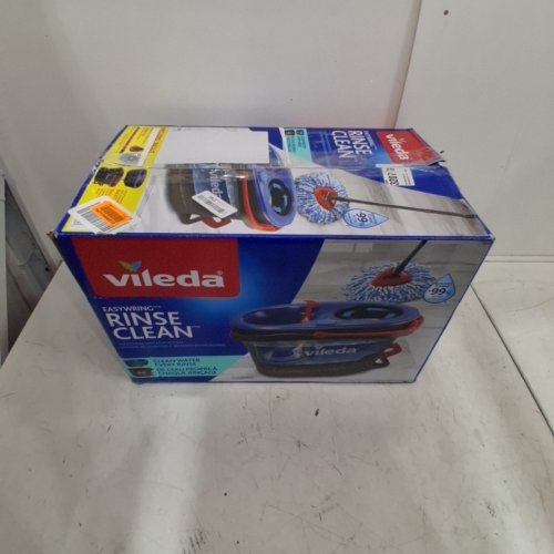 VILEDA EASYWRING RINSE CLEAN SPIN MOP AND BUCKET SYSTEM - BLUE/RED/GREY image 4