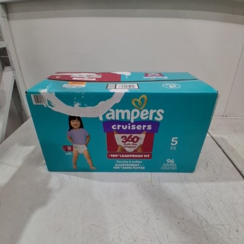 96PK PAMPERS PULL ON CRUISERS 360° 100% LEAKPROOF FIT DISPOSABLE BABY DIAPERS - SIZE 5 (27LBS+) image 2