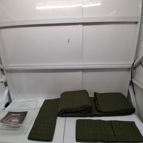 3PC BROOKLYN LOOM QUILT SET - FULL/QUEEN - MOSS GREEN (MODEL: QS2469MGFQ-2600) image 2