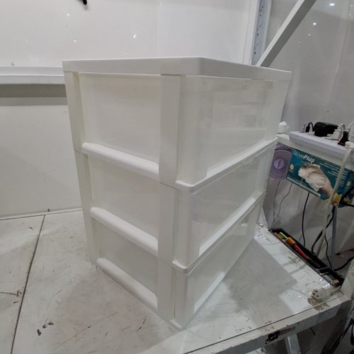 IRIS USA PLASTIC ROLLING 3-DRAWER WIDE STORAGE CART ORGANIZER - 26.5" - WHITE - (MODEL: MC-303) image 3